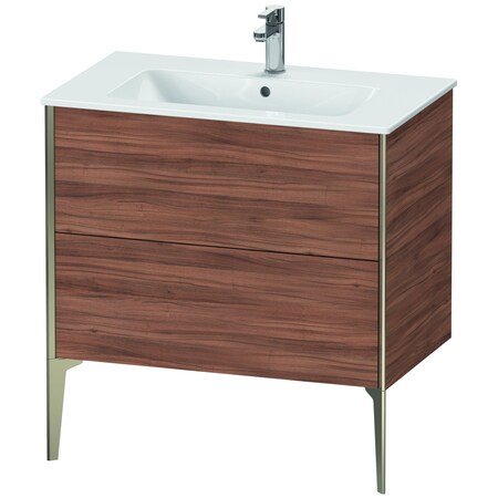 Xviu Floor Standing Vanity Unit Natural Walnut